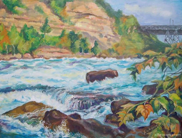 Нарисовать реку Енисей