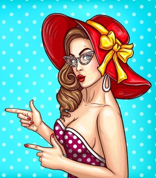 Женщина в стиле поп арт
