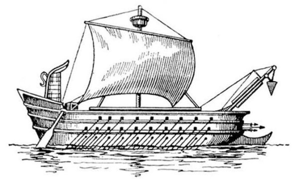 Дракар корабль викингов раскраска