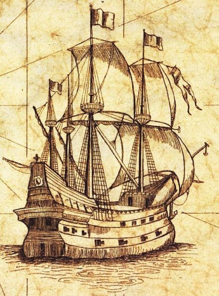 Гравюры Галеон Фрегат