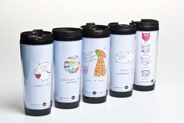 Термокружка с принтом