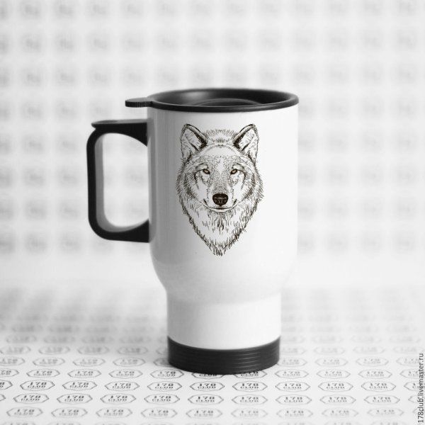 Кружка автомобильная металлическая