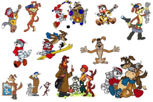 Герои мультика Простоквашино