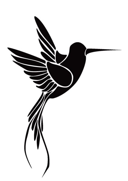 Трафарет птицы