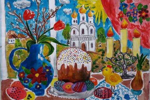 Рисунок на пасхальную тему красивый