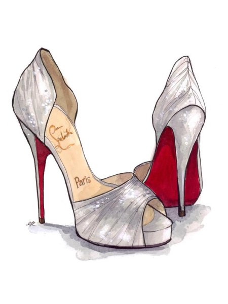 Туфельки нарисованные
