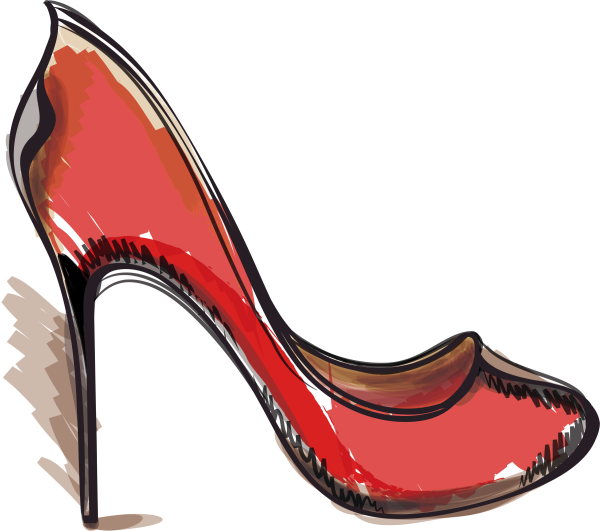 Женские туфли на прозрачном фоне