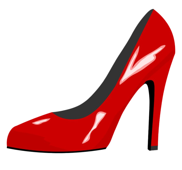 Женские туфли на прозрачном фоне