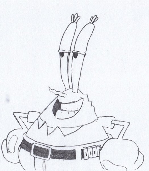 Мистер Крабс из Спанч Боба раскраска