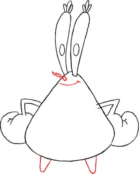 Нарисовать мистера КРАБСА