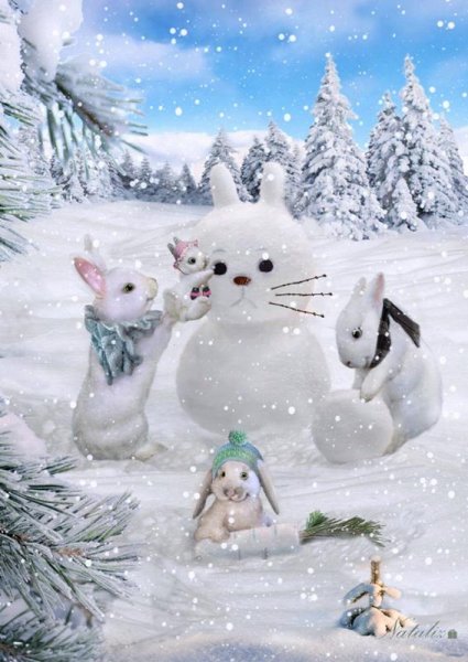 Зимний зайчик