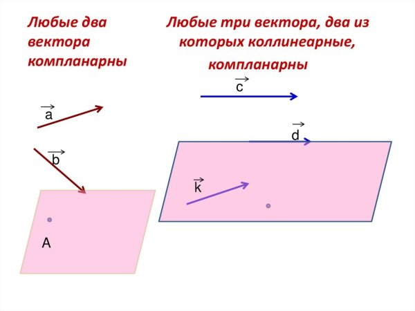 Векторы в пространстве 10 класс