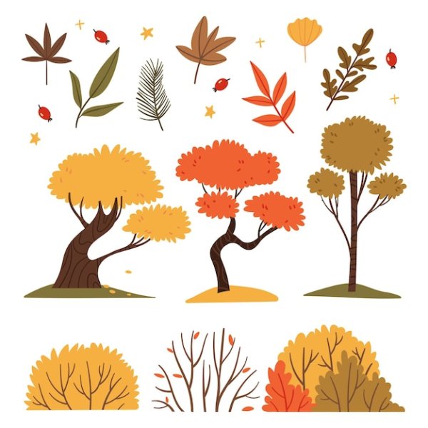 Кустик осенний для детей