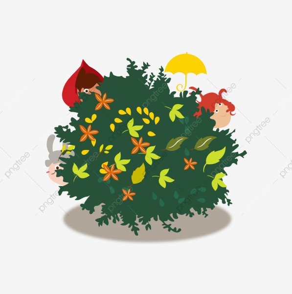 Куст на клумбе в векторе