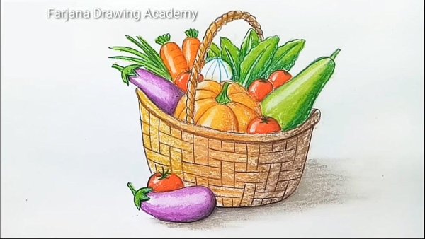 Корзинка раскраска