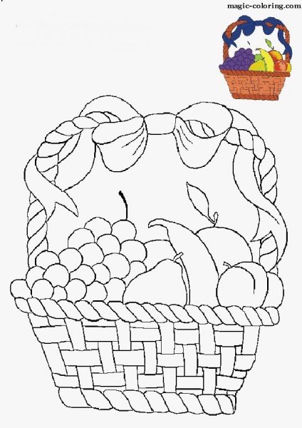 Корзина с овощами для детей