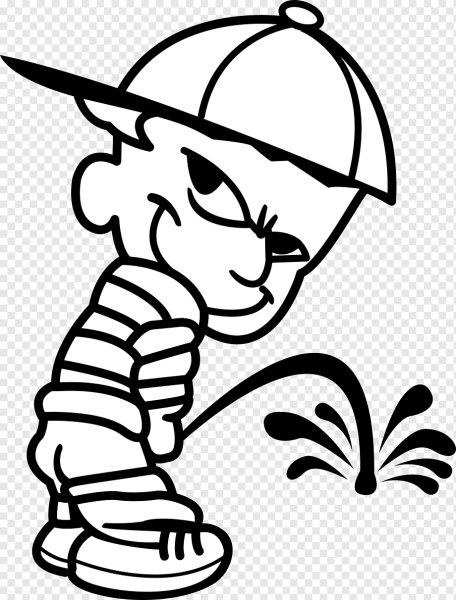 Наклейка - писающий мальчик