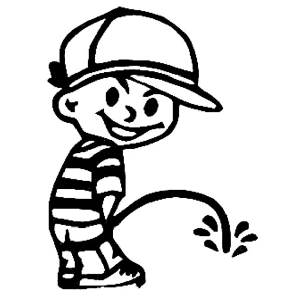 Писающий мальчик силуэт