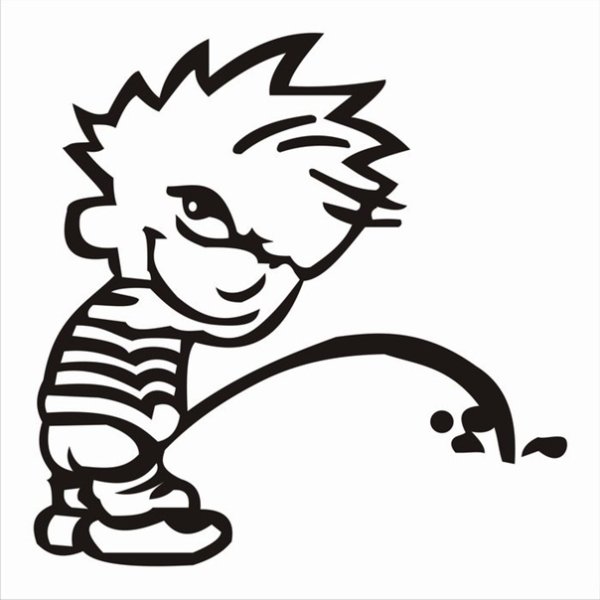 Наклейки на авто писающий мальчик