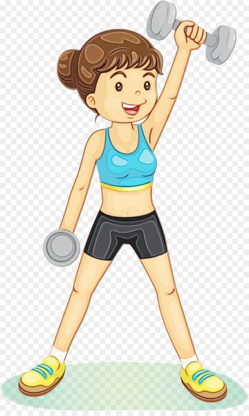 Дети с гантелями