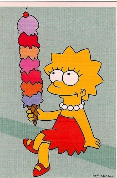 Лиза симпсон с мороженым