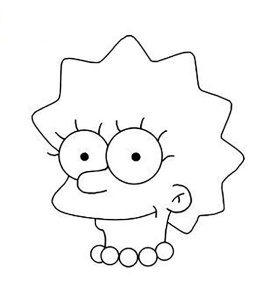 Лиза симпсон голова рисунок