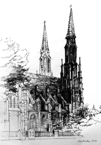 Готика архитектура скетч