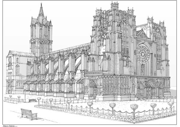 Буржский собор разрез
