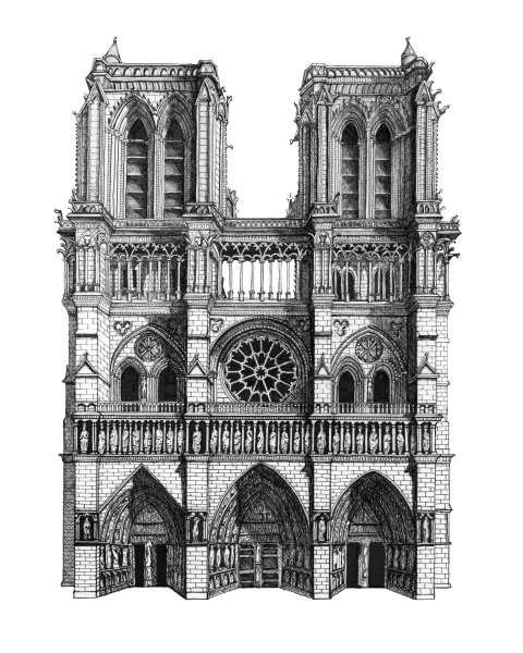 Собор Парижской Богоматери архитектура Готика