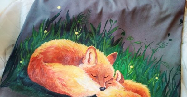 Спящая Лисичка рисунок