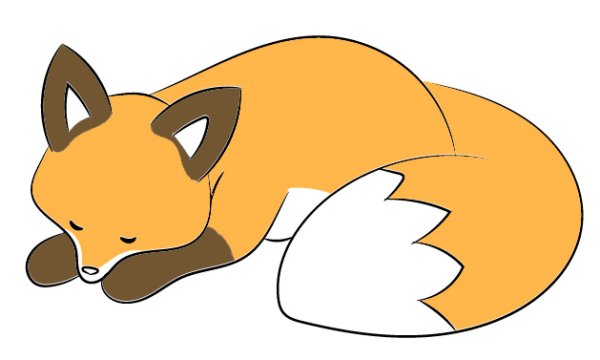 Спящий Лисенок рисунок