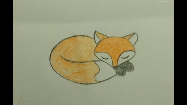 Рисунок лисы для срисовки