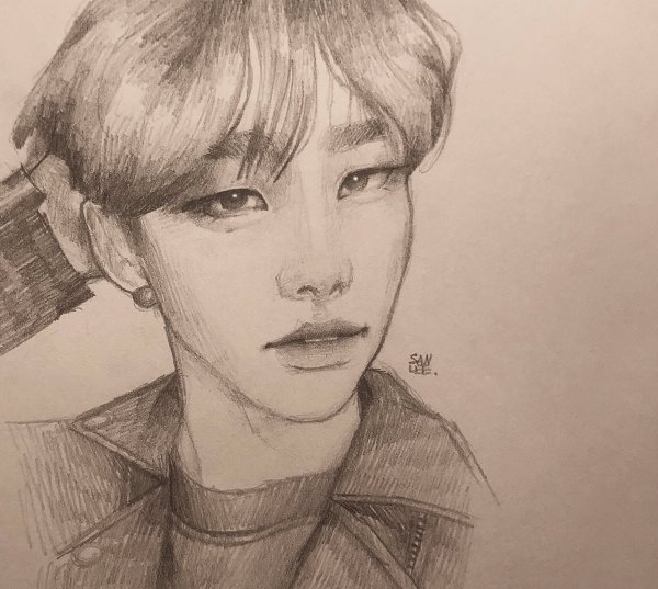 Рисунки Stray Kids Хенджин