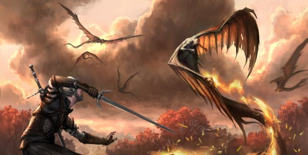 Воин с мечом фэнтези