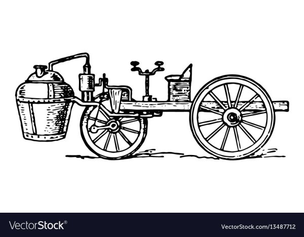 Паровой автомобиль раскраска
