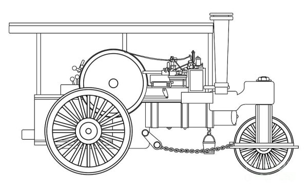Паровая машина рисунок