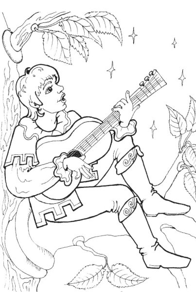 Раскраска музыкант