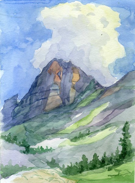 Пейзажи Хакасии в акварели