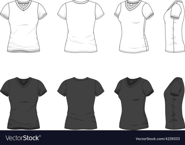 Технический эскиз футболка с длинным рукавом