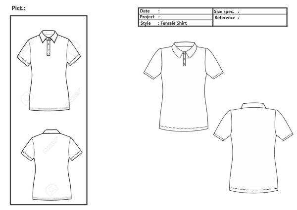 Женская черная футболка макет