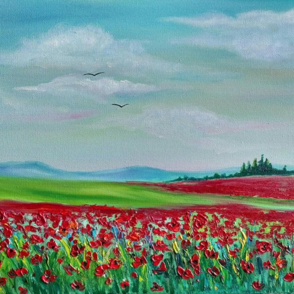 Маковое поле картина