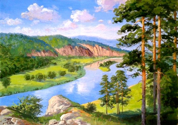 Рисунок реки озёра Башкортостана