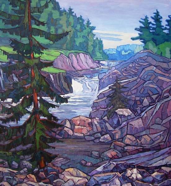 Водопад Кивач картина