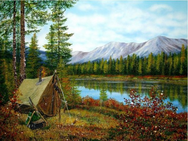 Горы Швейцарии акварель