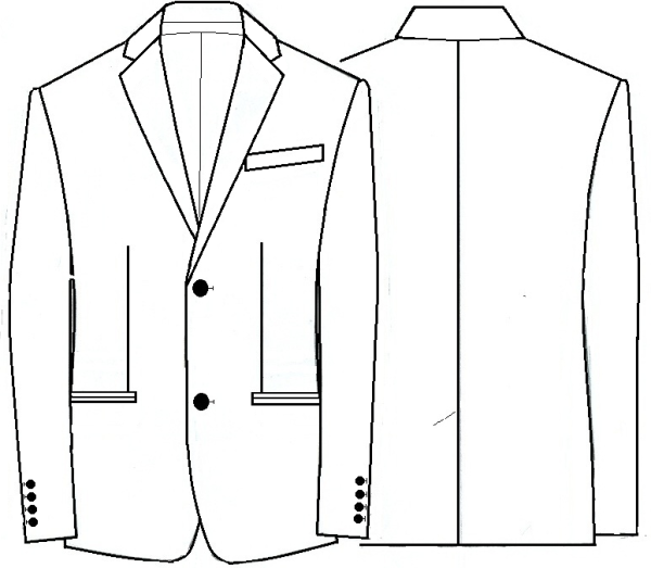 Эскиз мужского пиджака