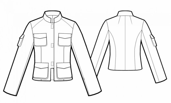 Технический эскиз жакета