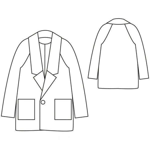 Технический эскиз жакет прямого силуэта