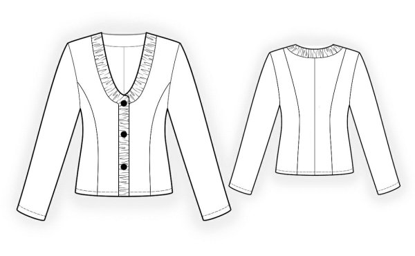 Технический эскиз жакета