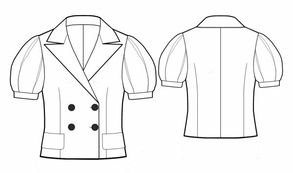 Технический эскиз жакета