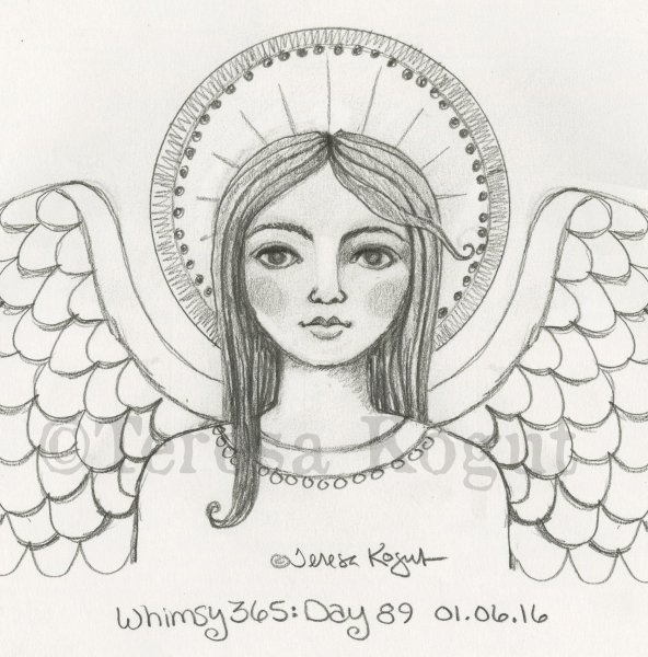 Раскраски портрета ангела